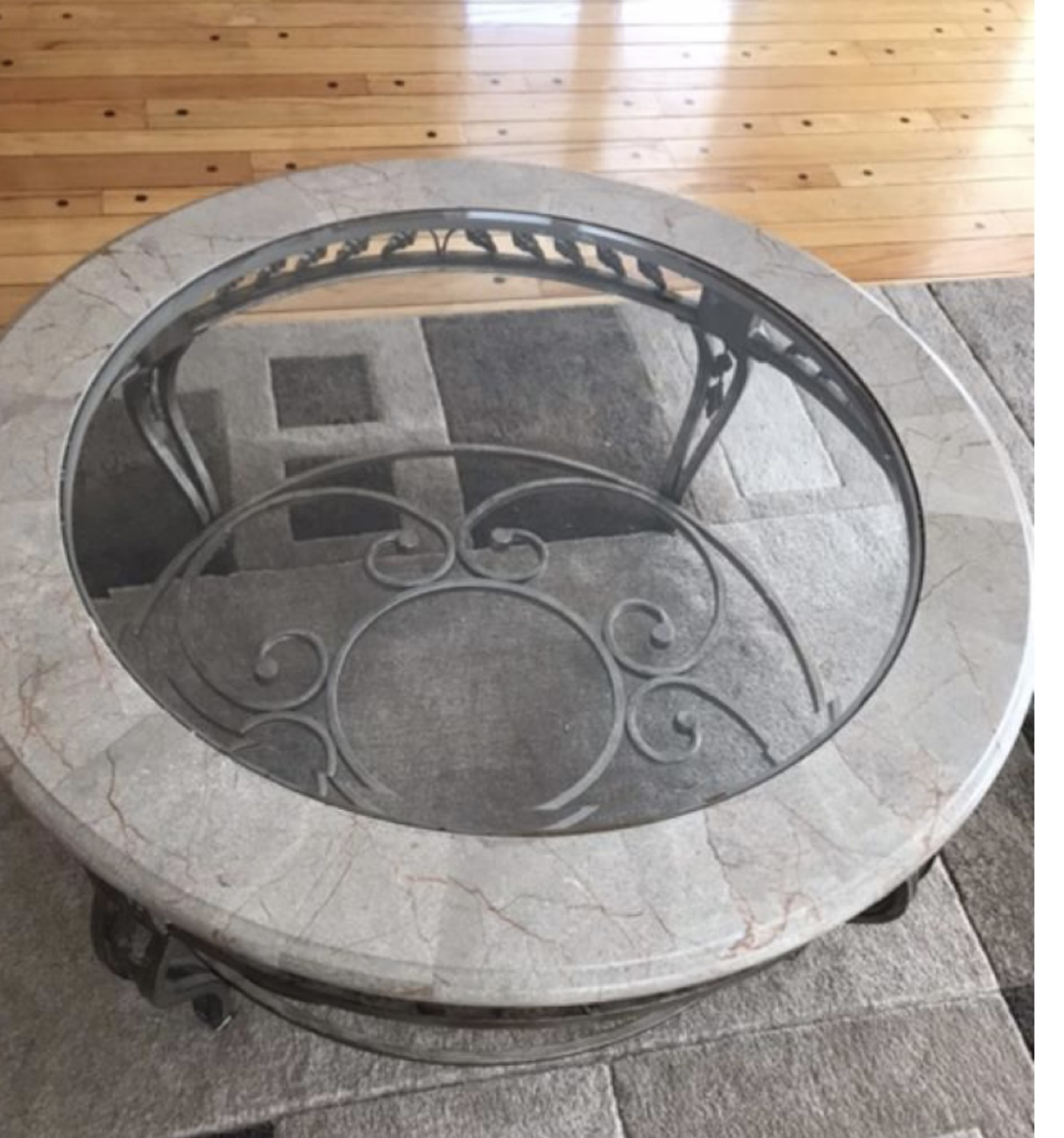 coffee table (round) -free tray with purchase - photo 2