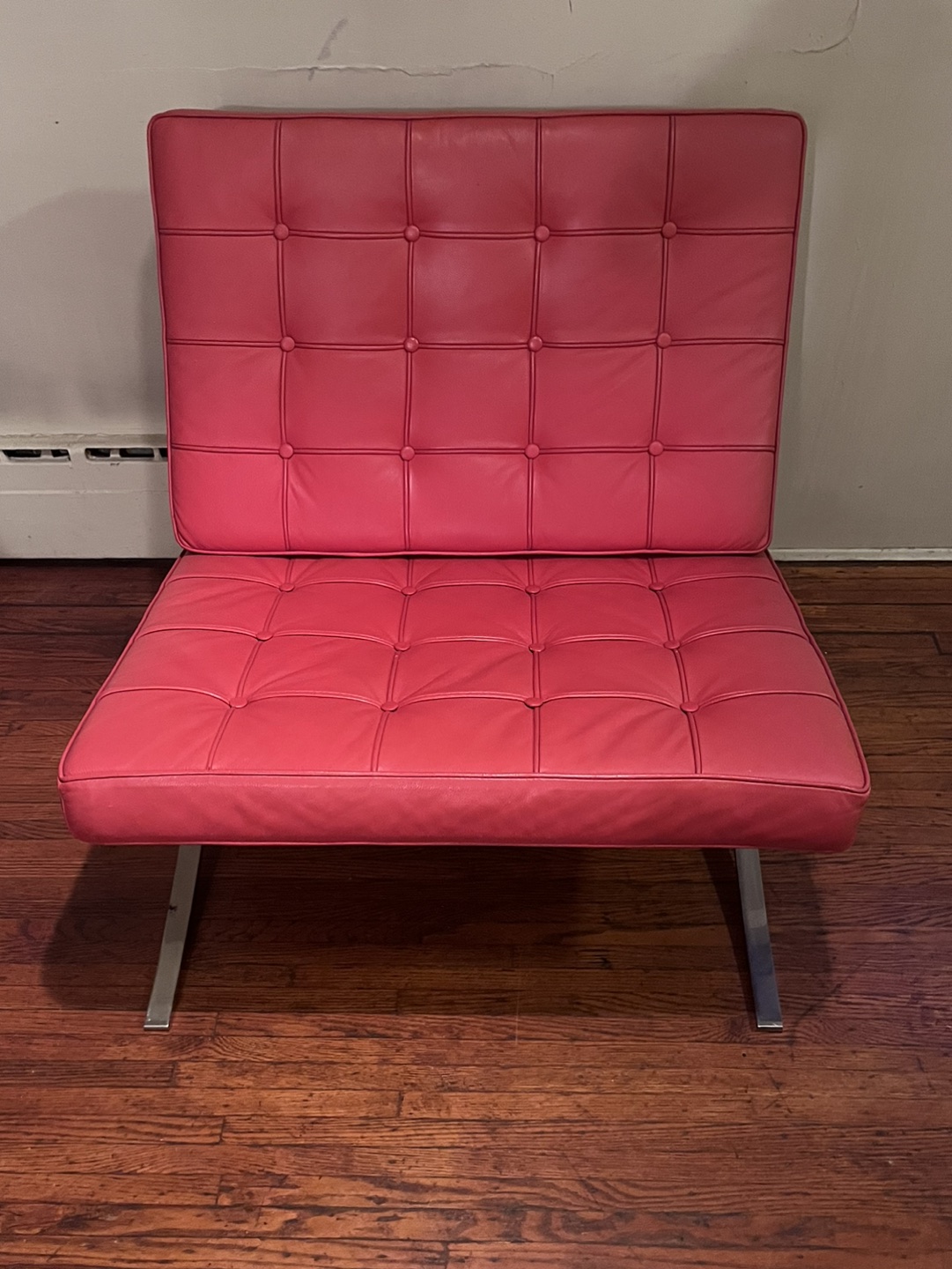 Modern Barcelona Chair w/Ottoman