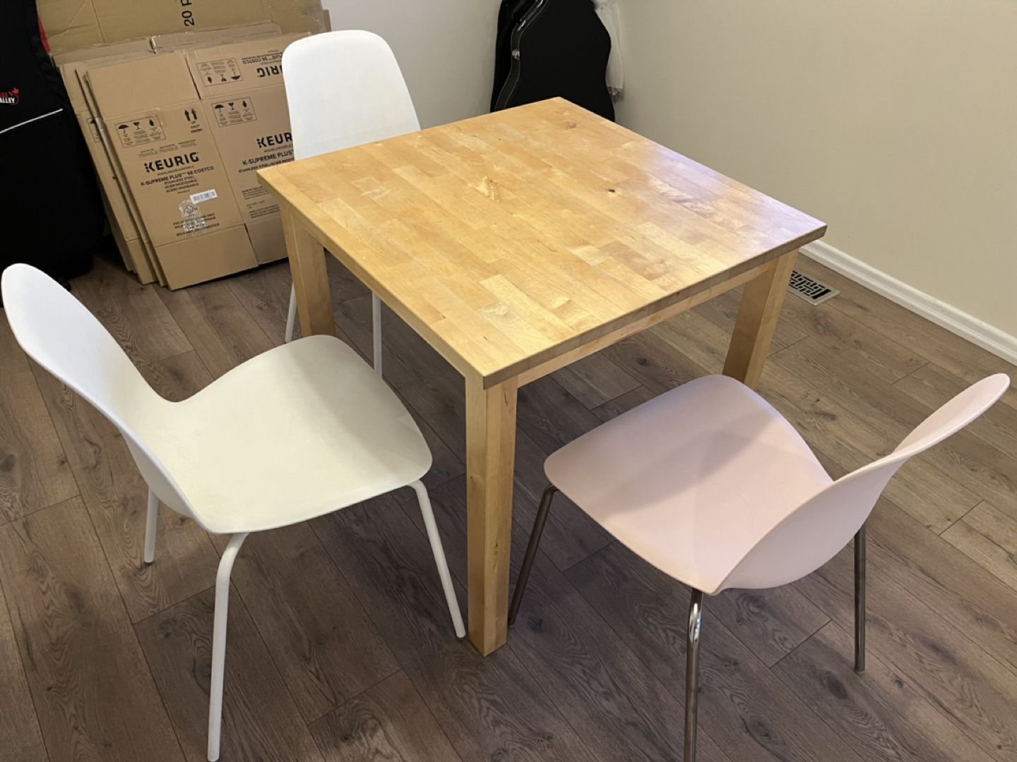Ikea table with three chairs