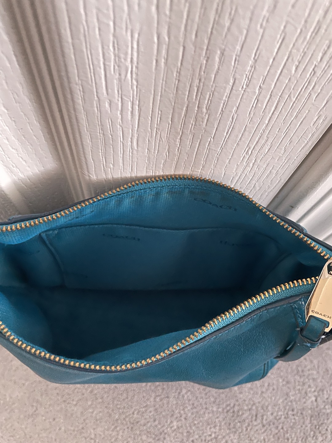 COACH teal leather crossbody - photo 2
