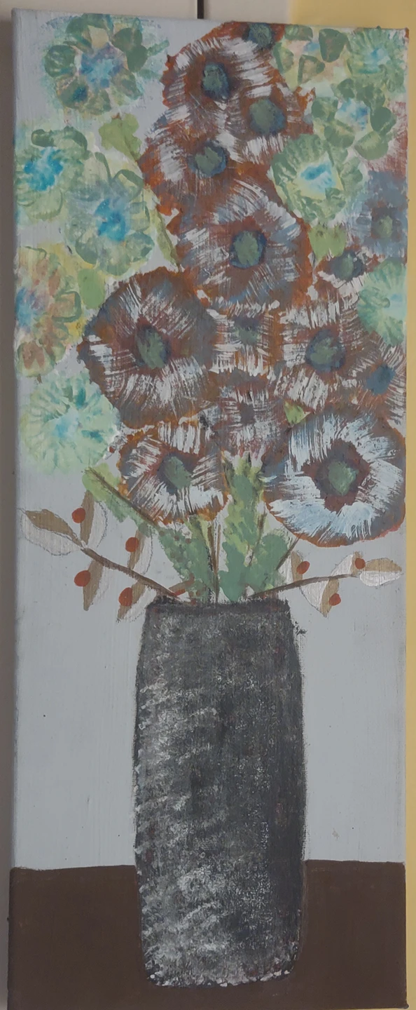 Acrylic flower painting