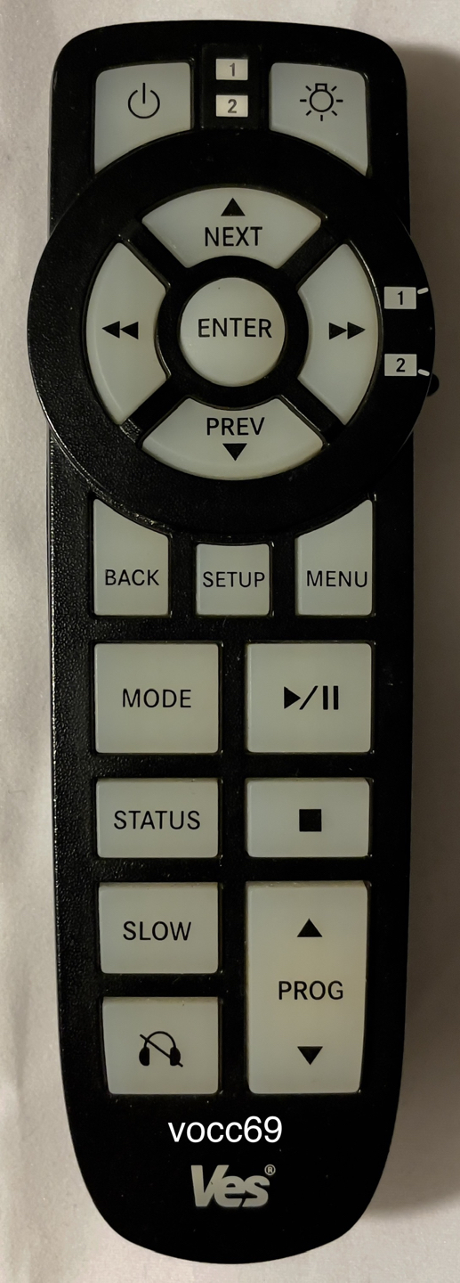 2008-13 Chrysler Dodge Jeep Ves 2 Channel DVD Remote Control