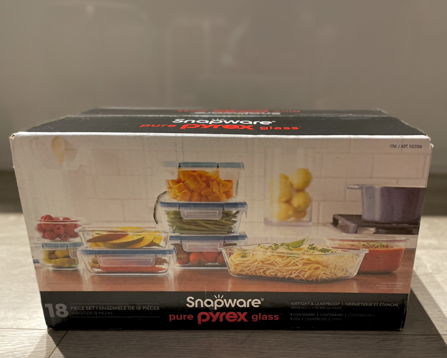 100% NEW Snapware pure Pyrex glass container 18pieces