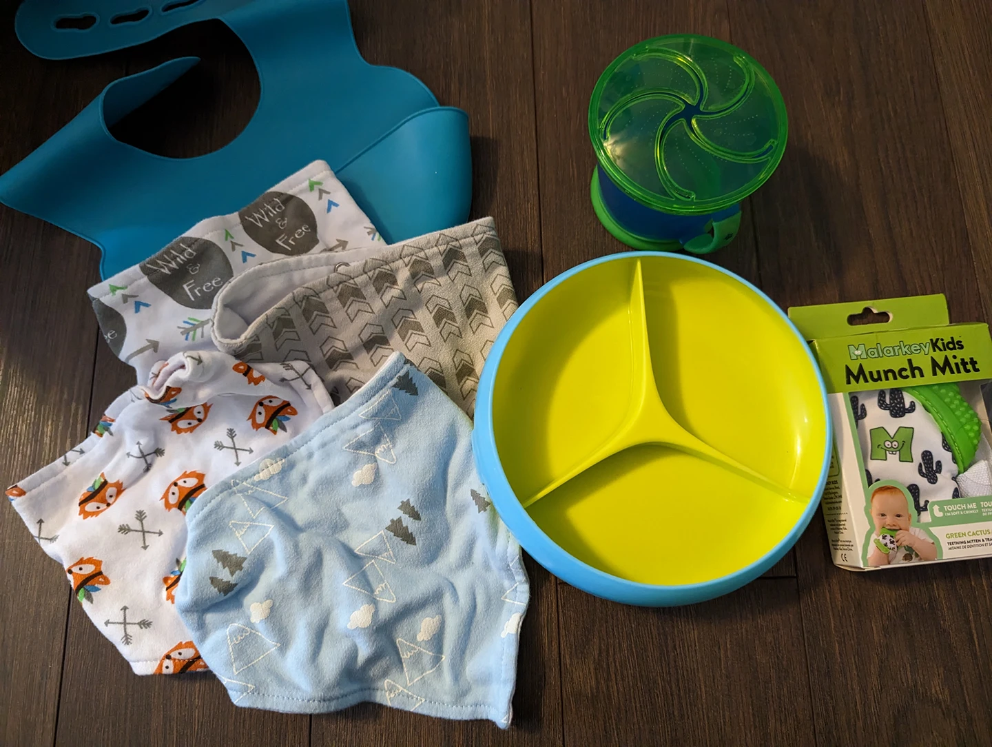 Baby bibs, plate, teether mitt thumbnail