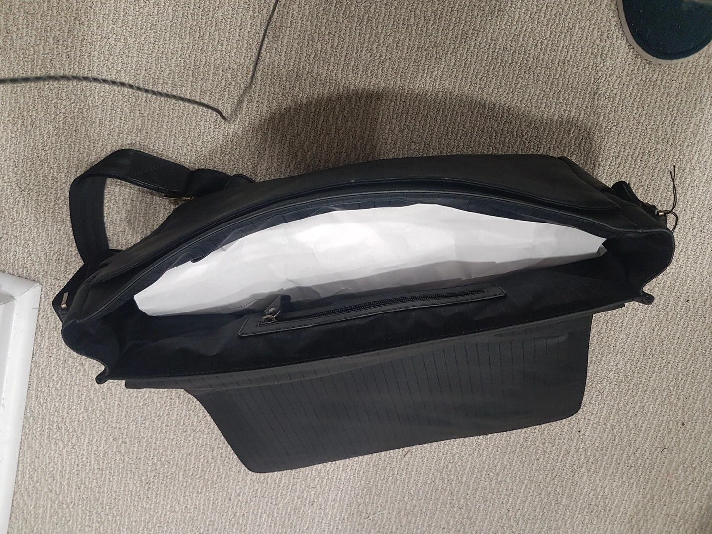 New Genuine Leather shoulder strap briefcase image indicator(4)