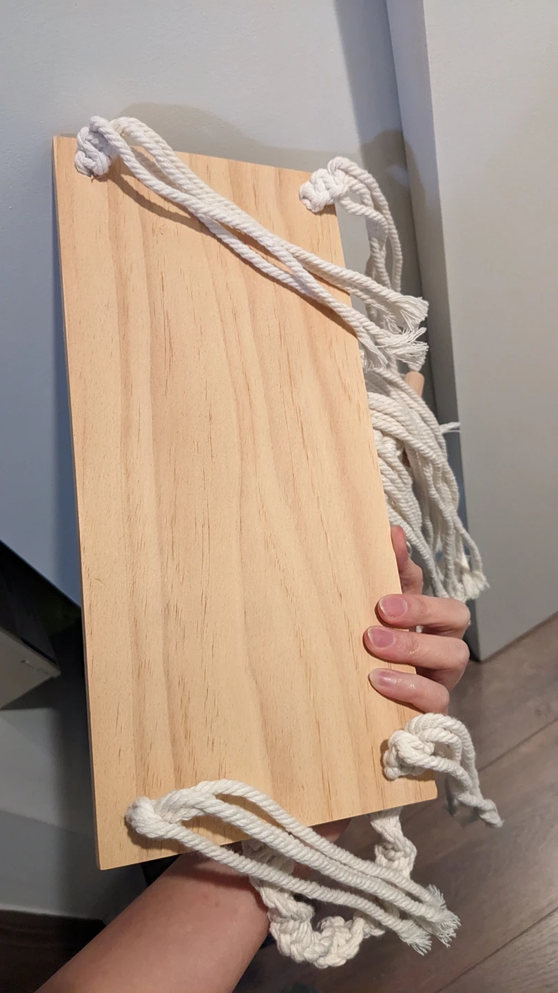 Macrame Boho Woven Wall Hanging Decor Shelf - photo 2