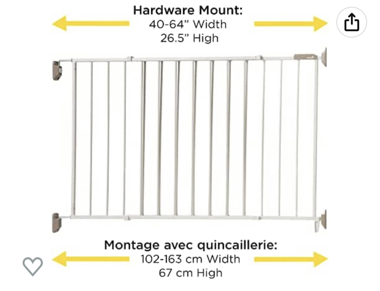 Safety 1st Wide and Sturdy Gate fits 40-64" wide