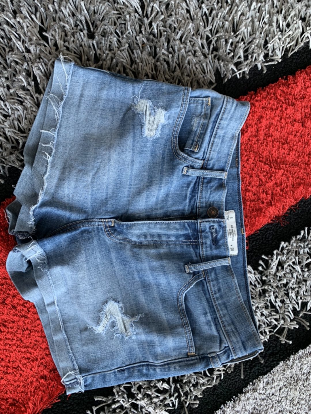 A & F denim shorts