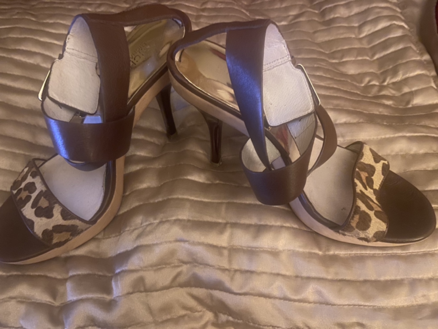 Michael Kors animal print heels