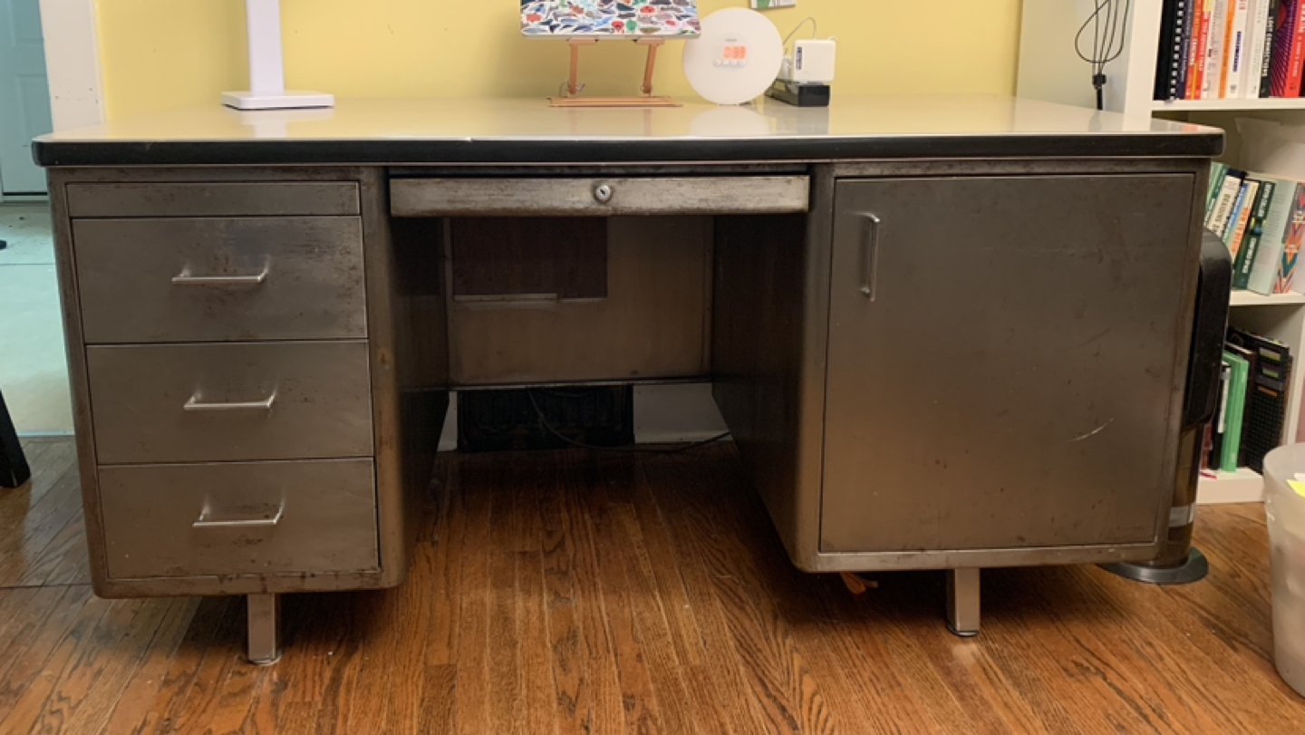 Vintage metal tanker desk thumbnail