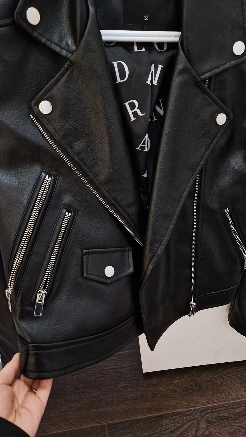 leather faux jacket - photo 2
