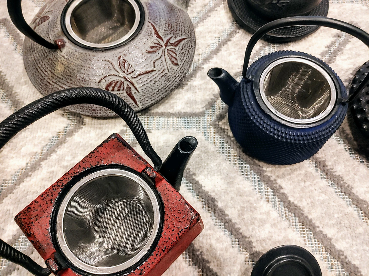 Japanese cast iron teapot kettle set - photo 2