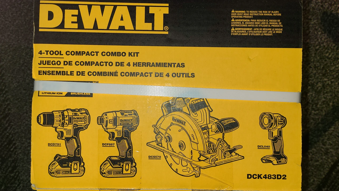 New DEWALT 20V MAX XR Brushless Compact 4-Tool Combo Kit - photo 2
