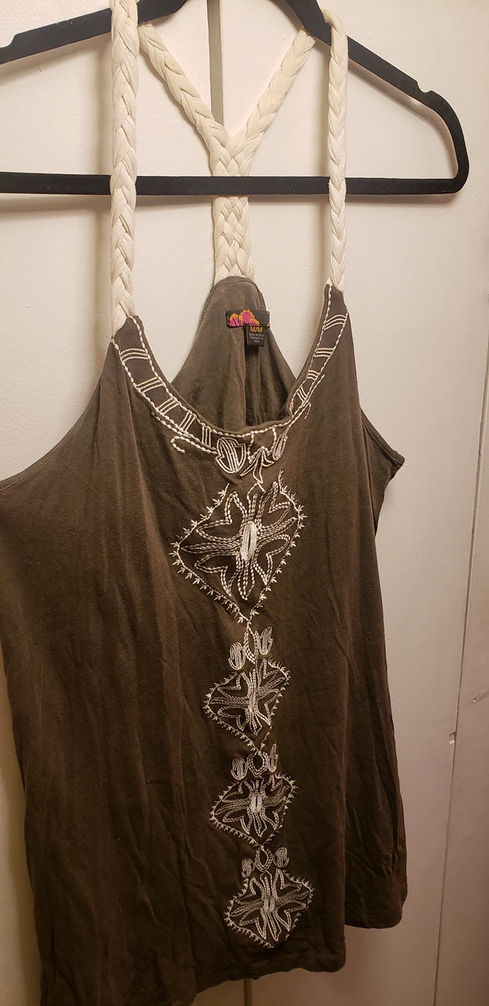 Forever 21 Size M Green Tank Top thumbnail