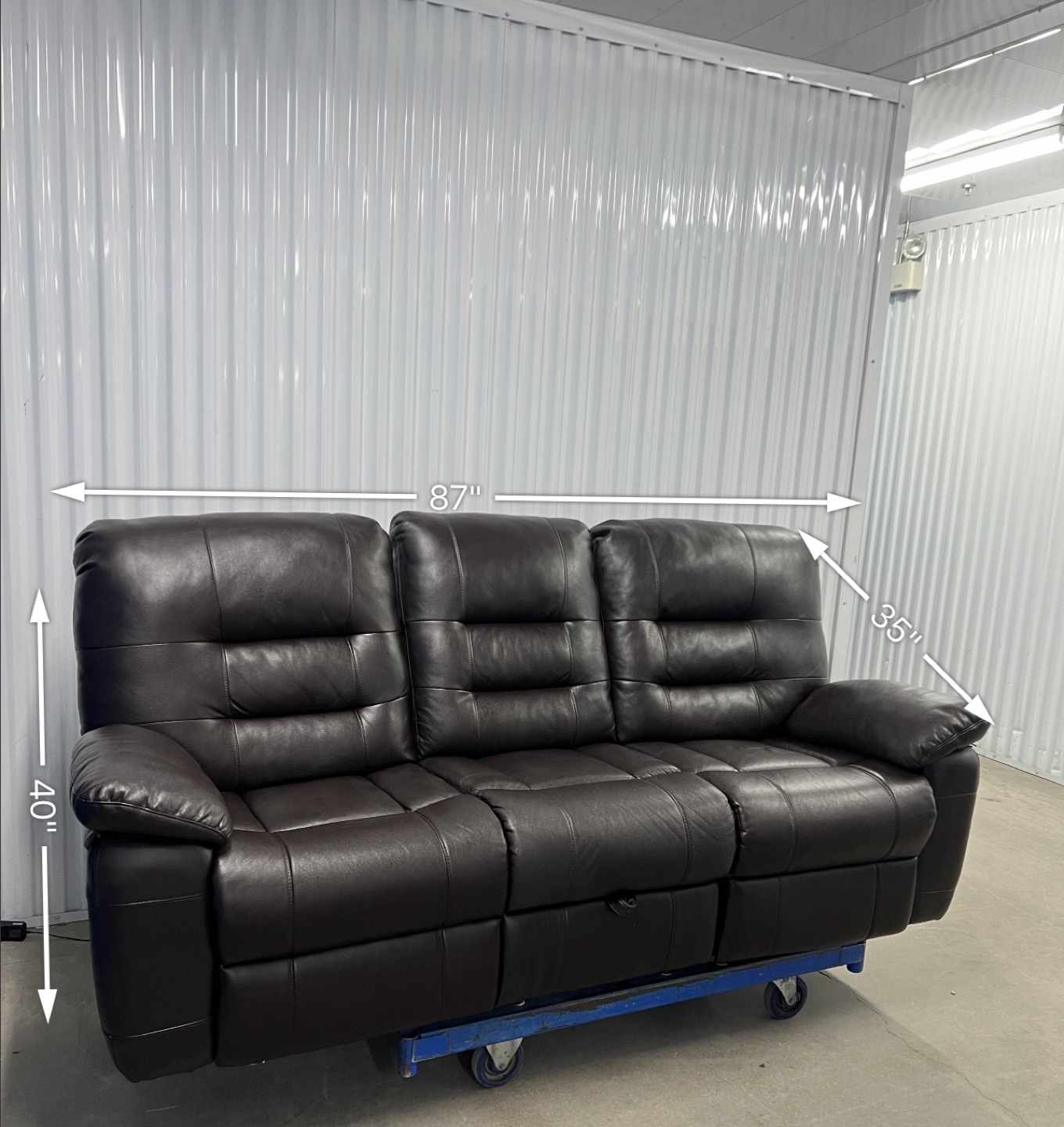 Brown Leather Recliner Couch / Sofa - FREE DELIVERY - photo 2