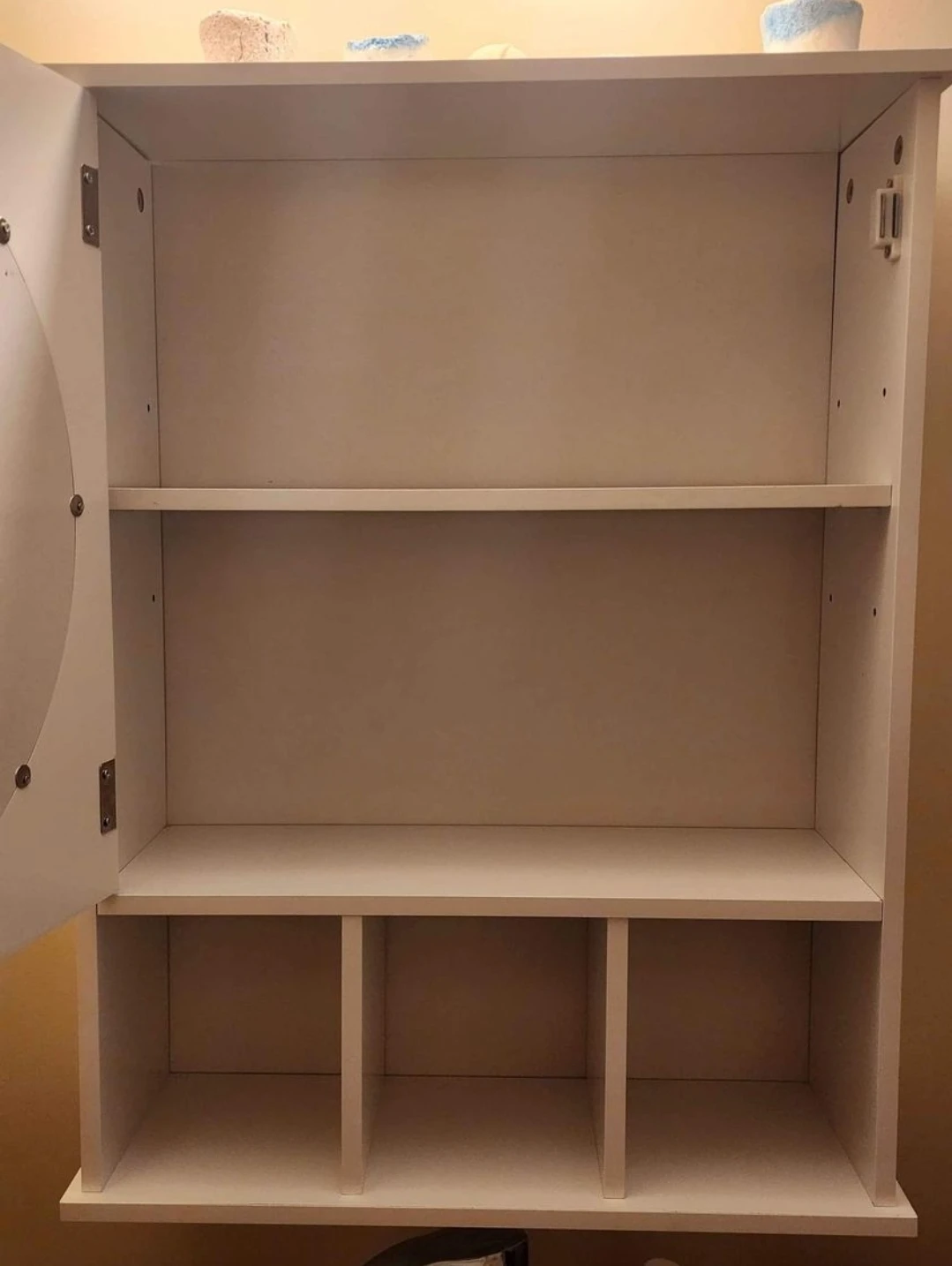 White bathroom medicine cabinet/vanity with mirror - photo 2