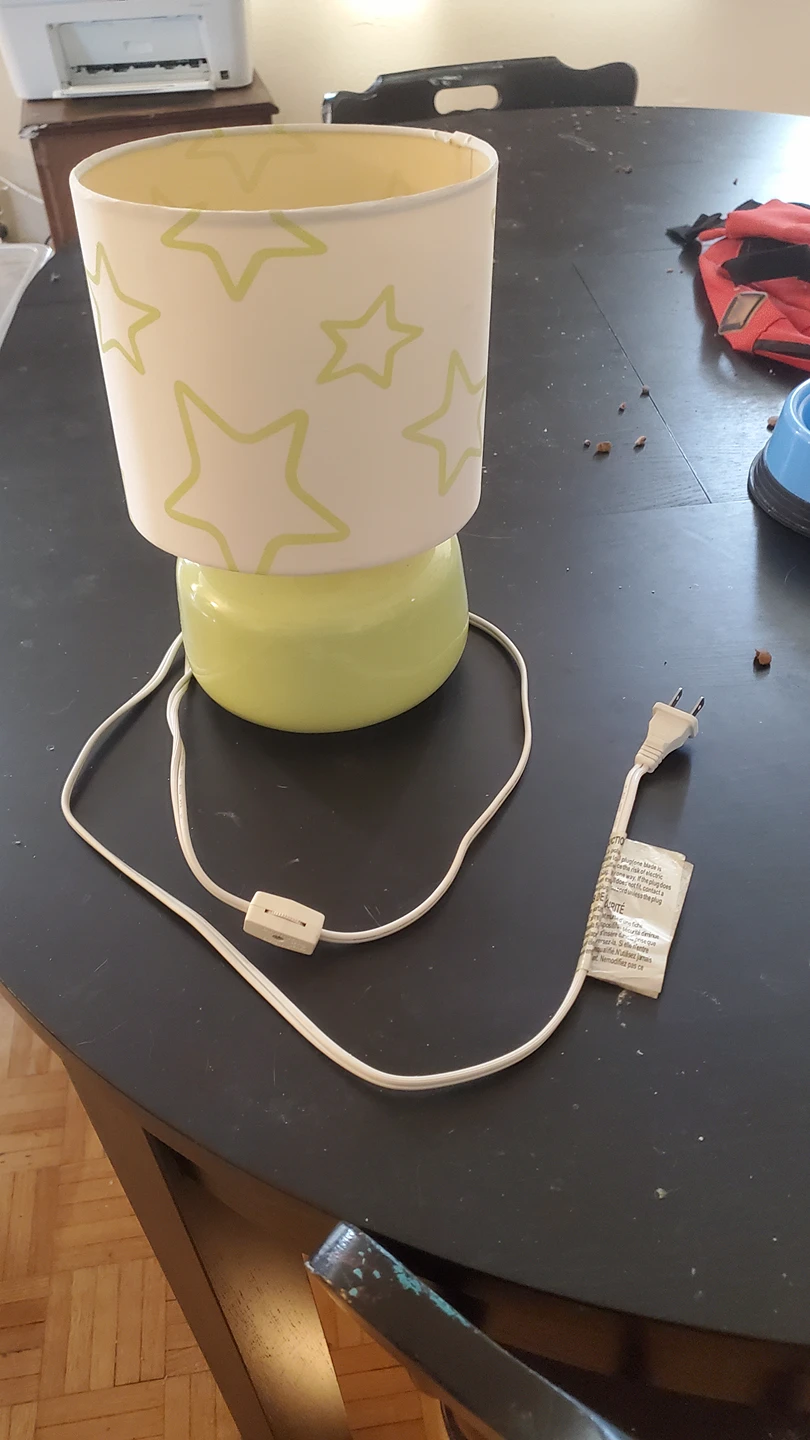 kids lamp with stars on the shade #freecycle