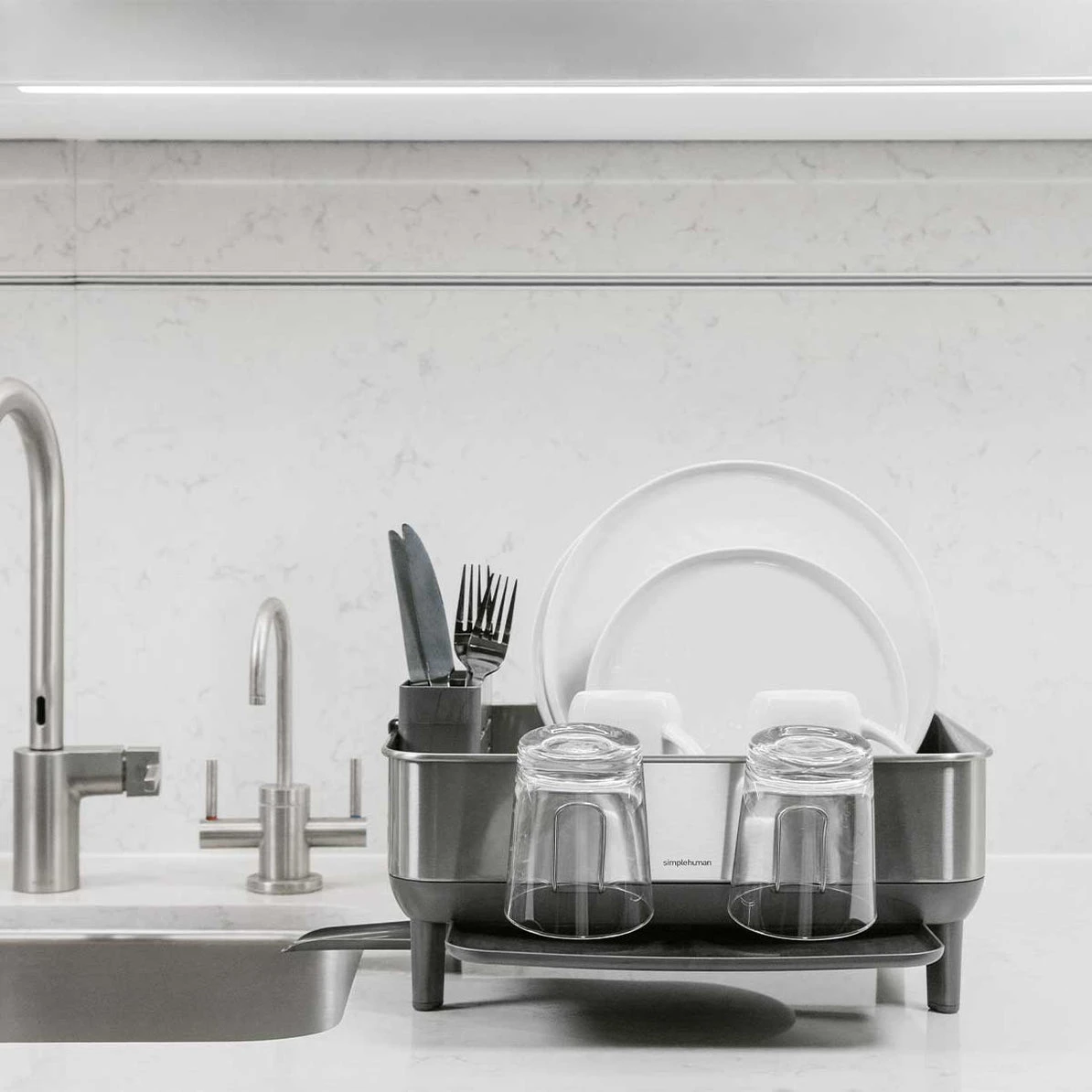simplehuman steel frame compact dishrack - photo 3
