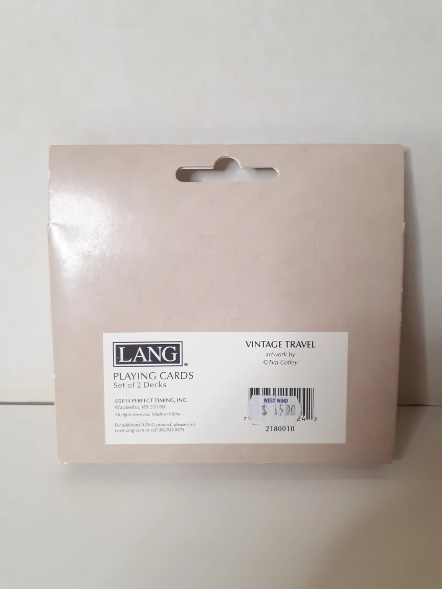 Lang Tim Coffey Vintage Travel 2 pk. Sealed Playing Cards - photo 2