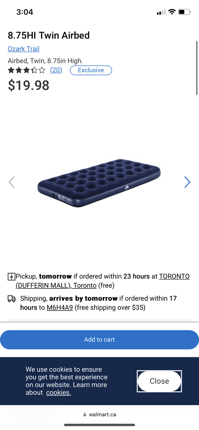 Single air mattress thumbnail