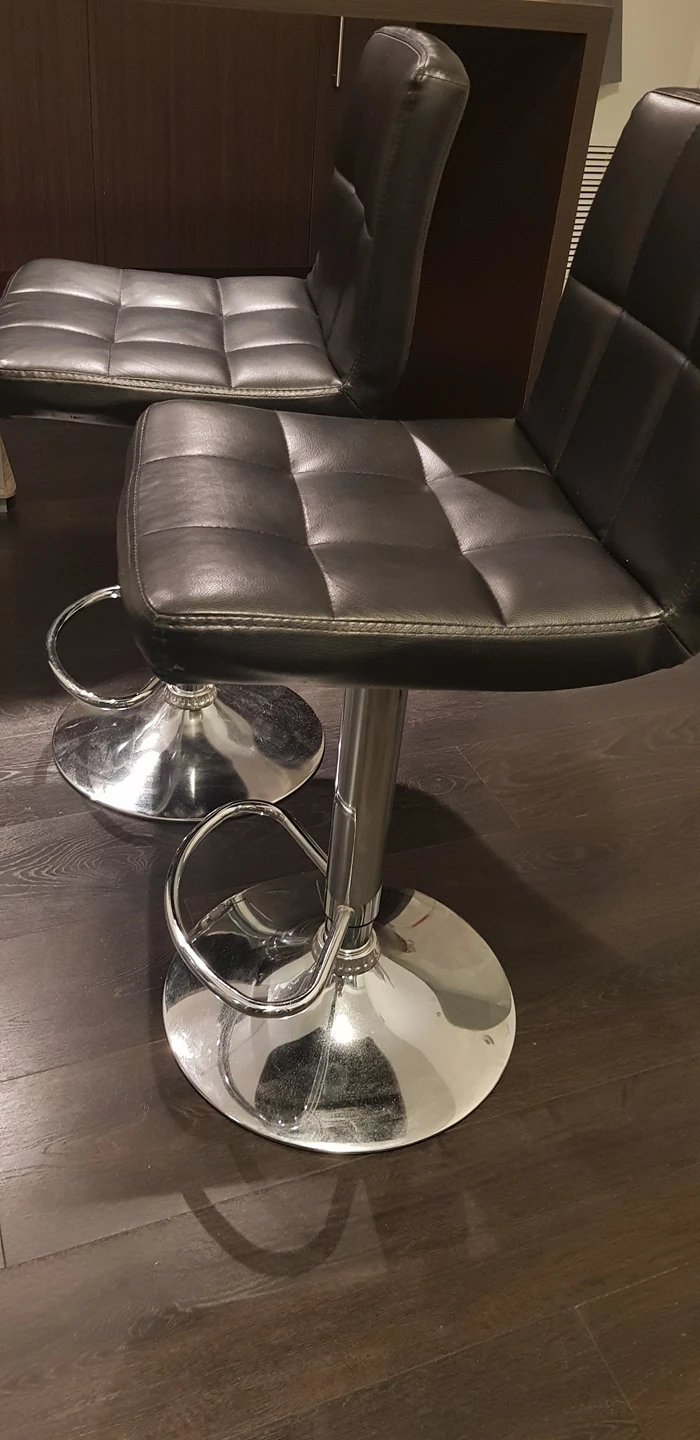 Bar stools, set of 2. Height adjustable. Moving out sale. - photo 2
