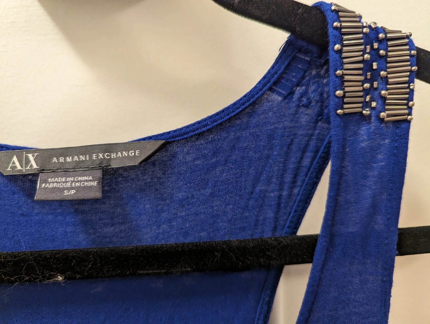 Cobalt blue Armani exchange tank top in size small - photo 2