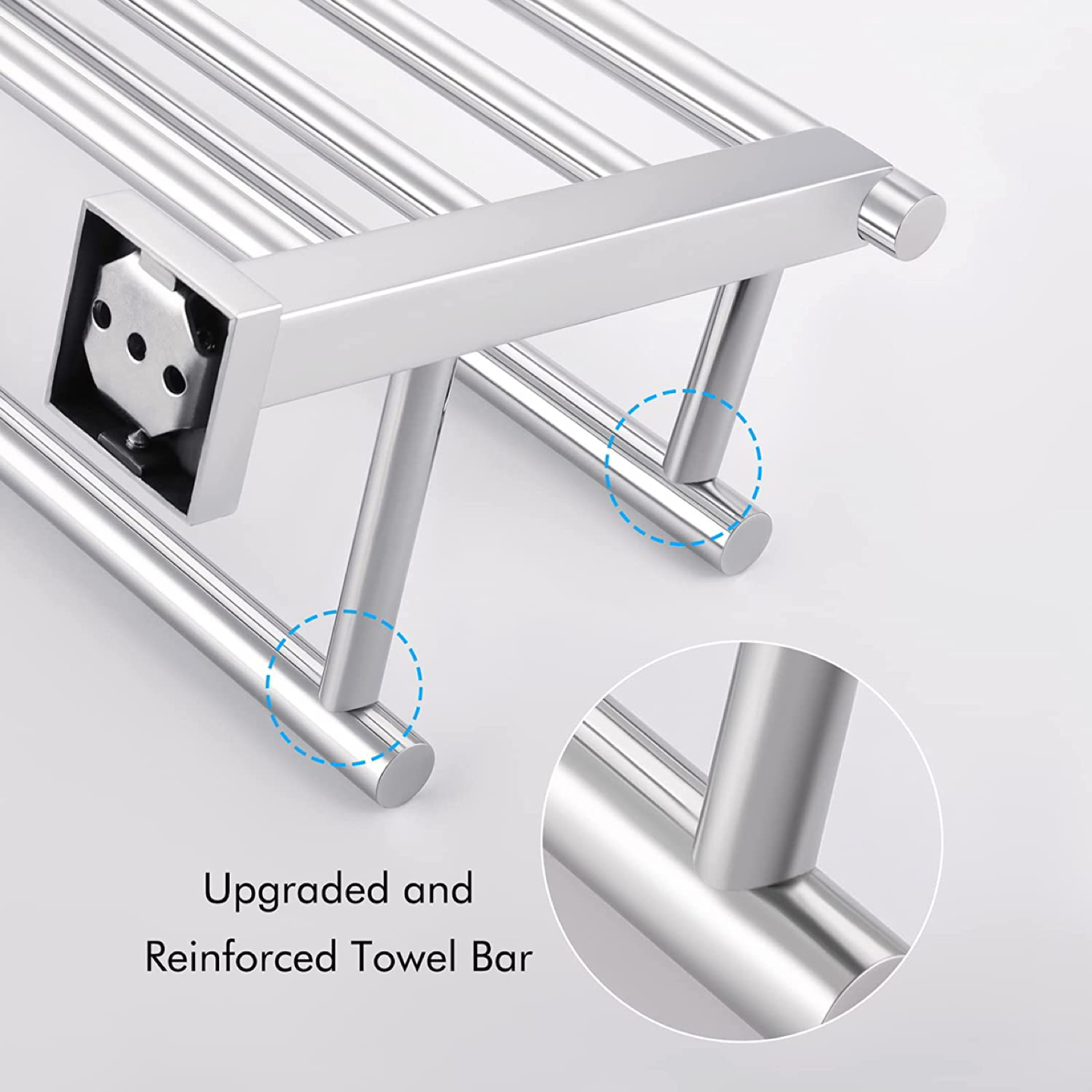Bathroom Towel Shelf Stainless Steel image indicator(8)
