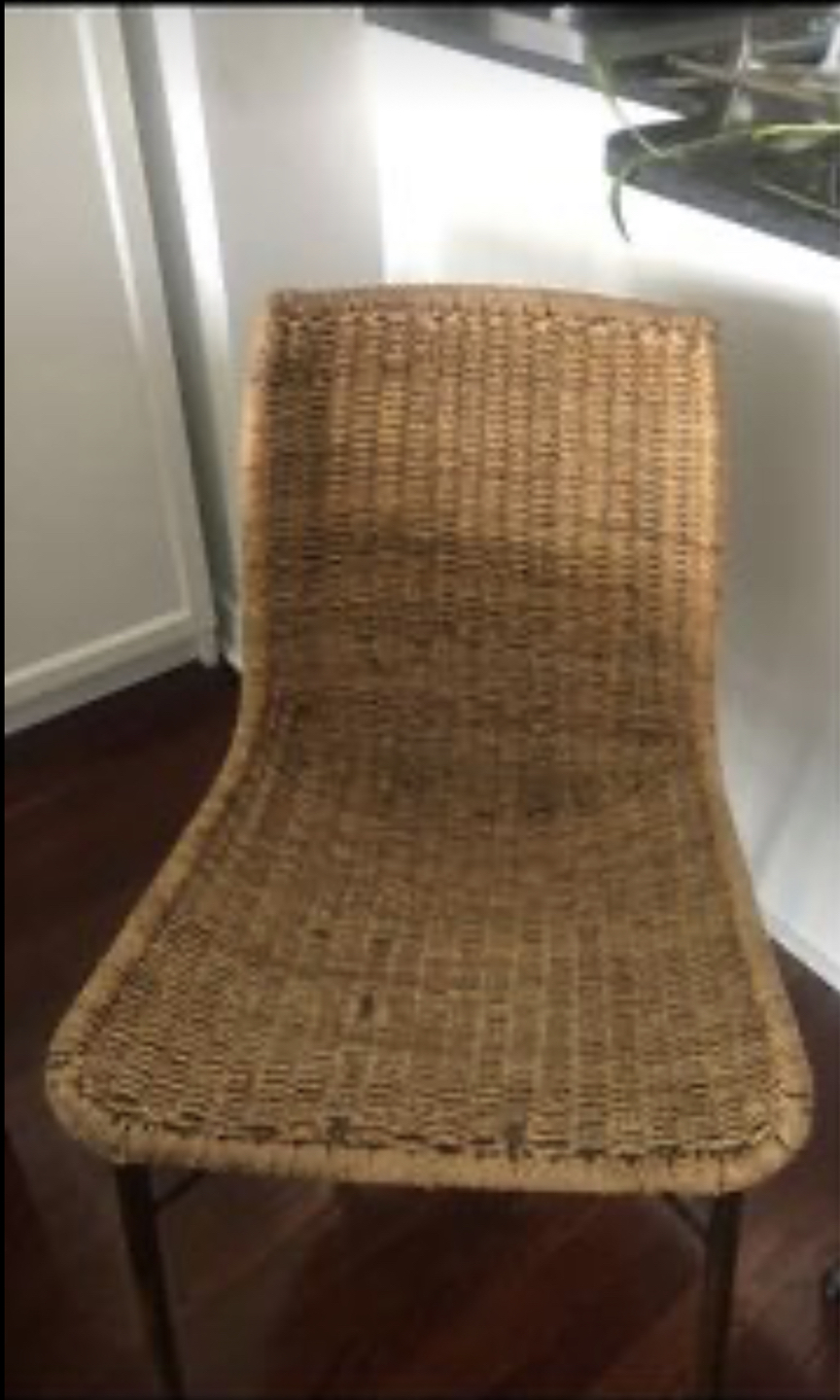 Wicker /rattan chairs with steel legs very sturdy thumbnail