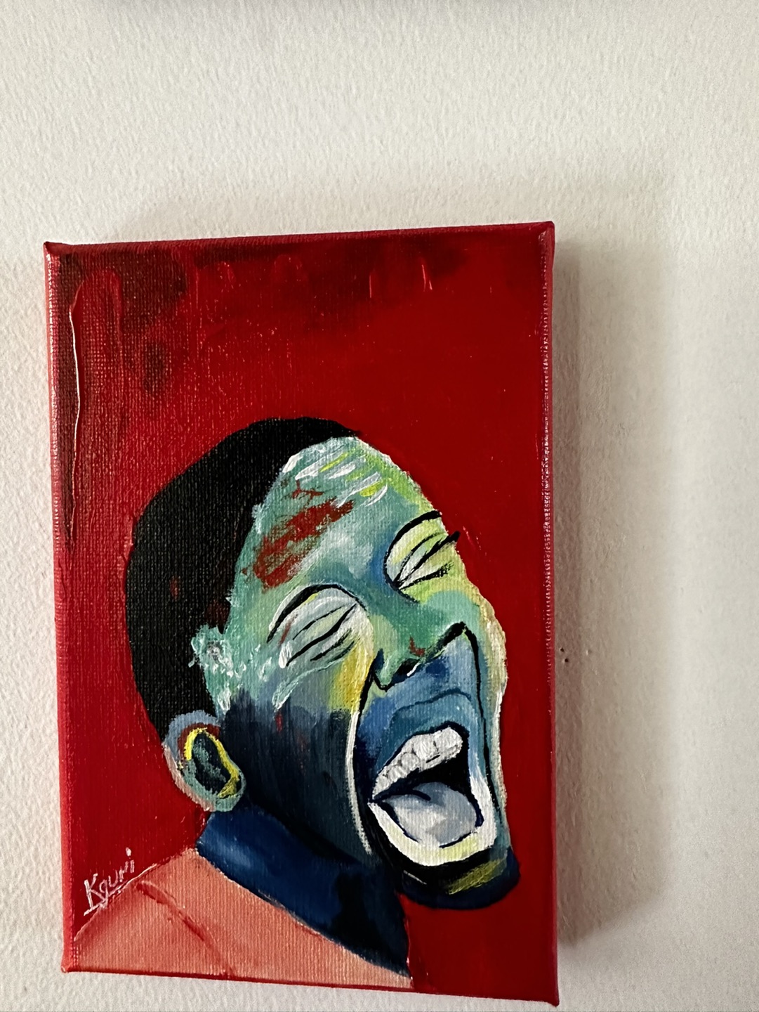 Miniature stretched canvas paintings. 5”x7” and 4”x4” - photo 5