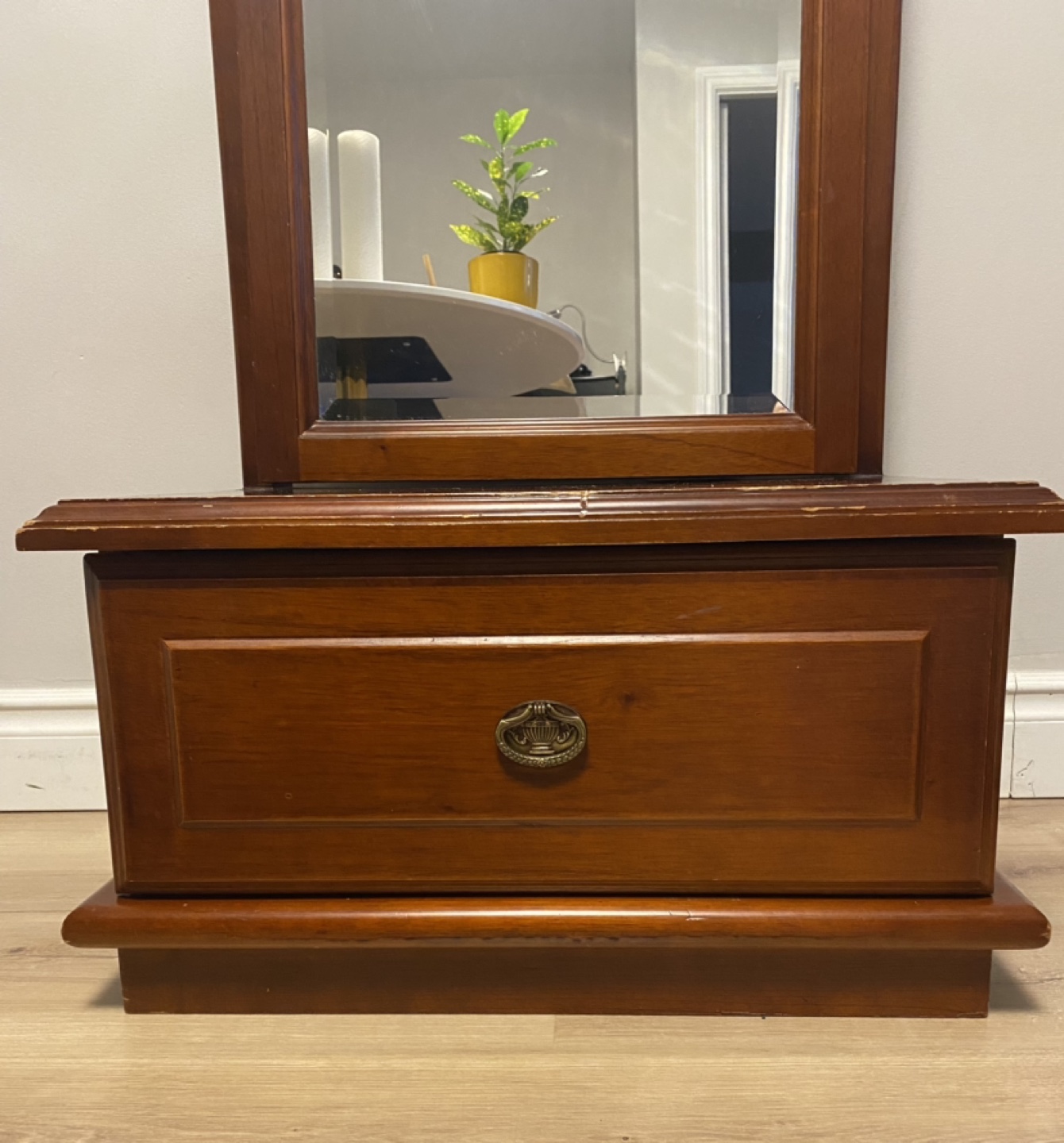 Imported Tara wood cabinet with mirror - photo 3