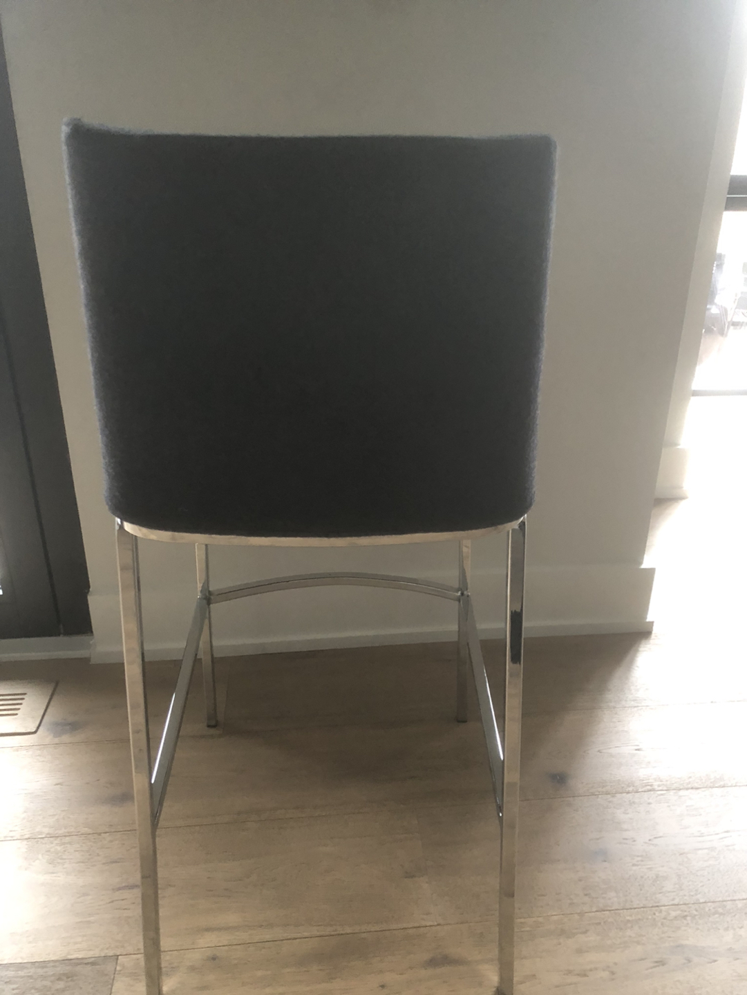 Set of Gray counter height bar stools - photo 2