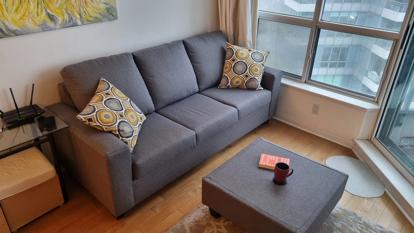 Convertible gray sofa - barely used image indicator(2)