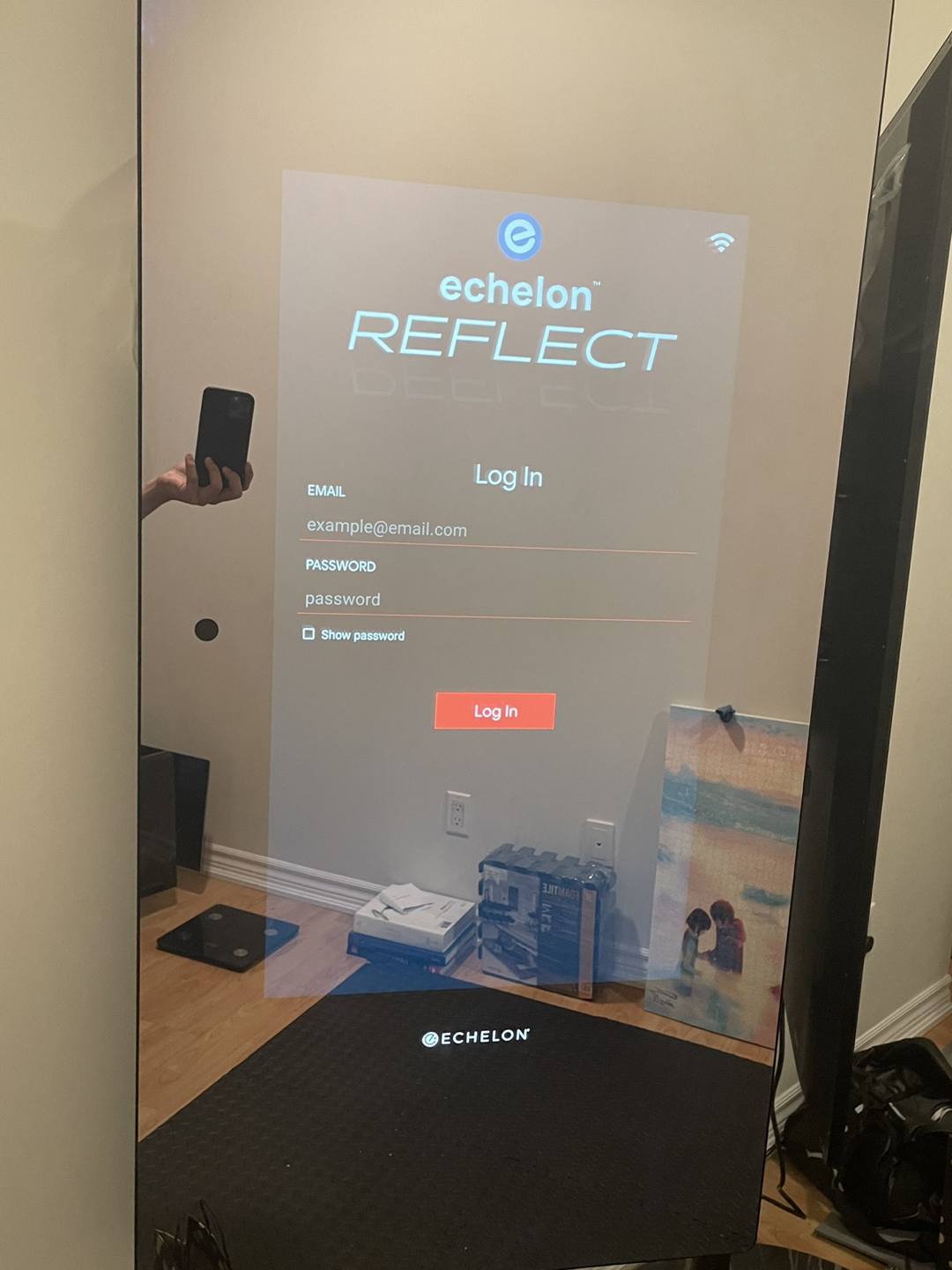 Echelon Reflect Touch 50” Smart Workout Mirror + TV stand image indicator(2)