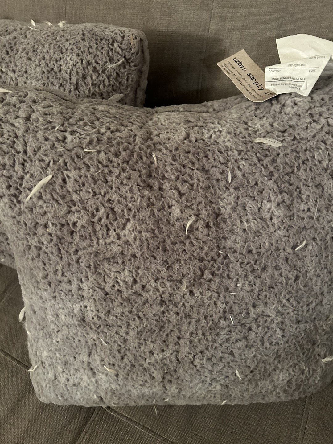 New Decorative Grey Fluffy Fur Pillows image indicator(2)