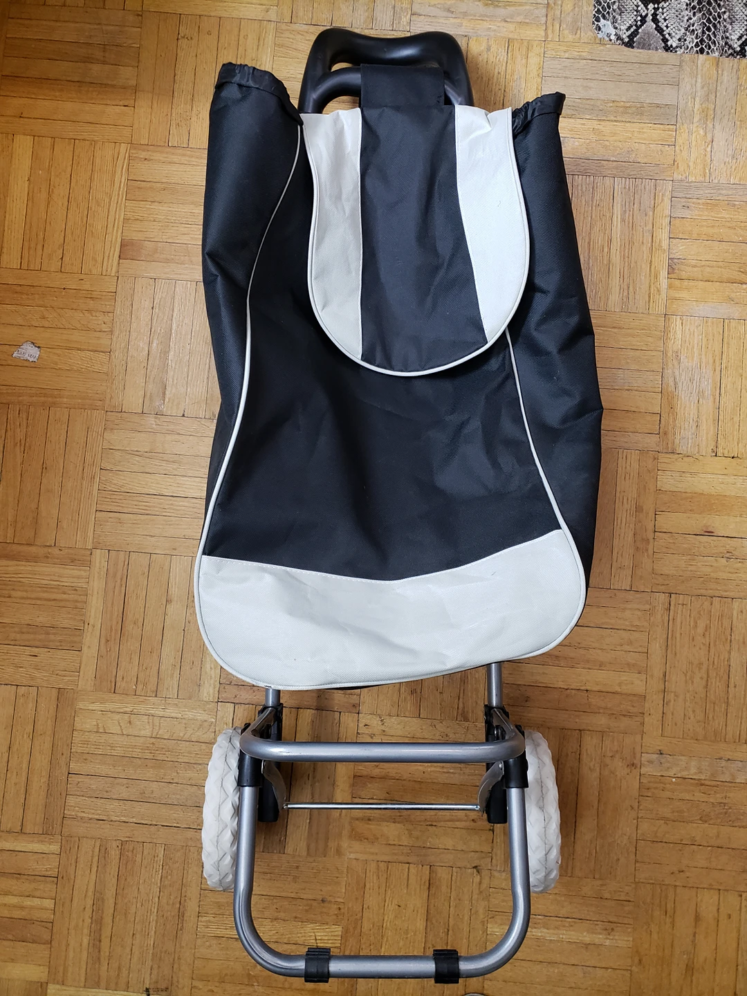 Foldable Shopping Trolley with Wheels with Large Removable Bag thumbnail