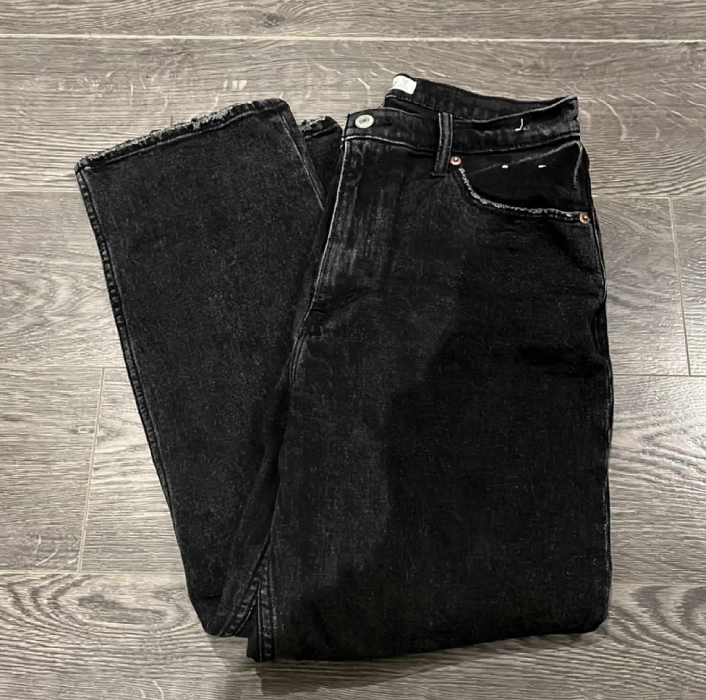Abercrombie & Fitch high rise straight jeans thumbnail