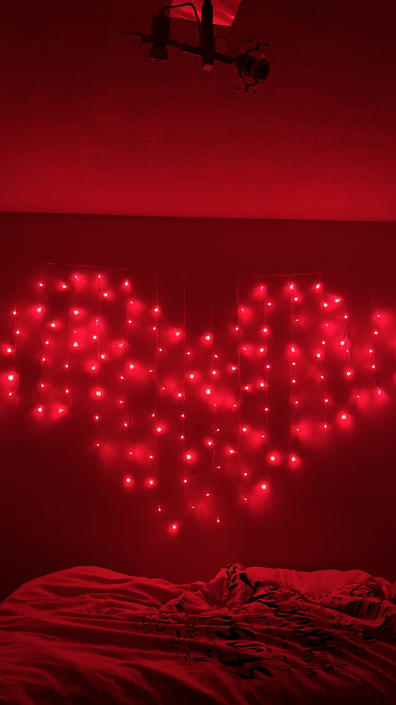 Heart Shaped Waterfall String Lights