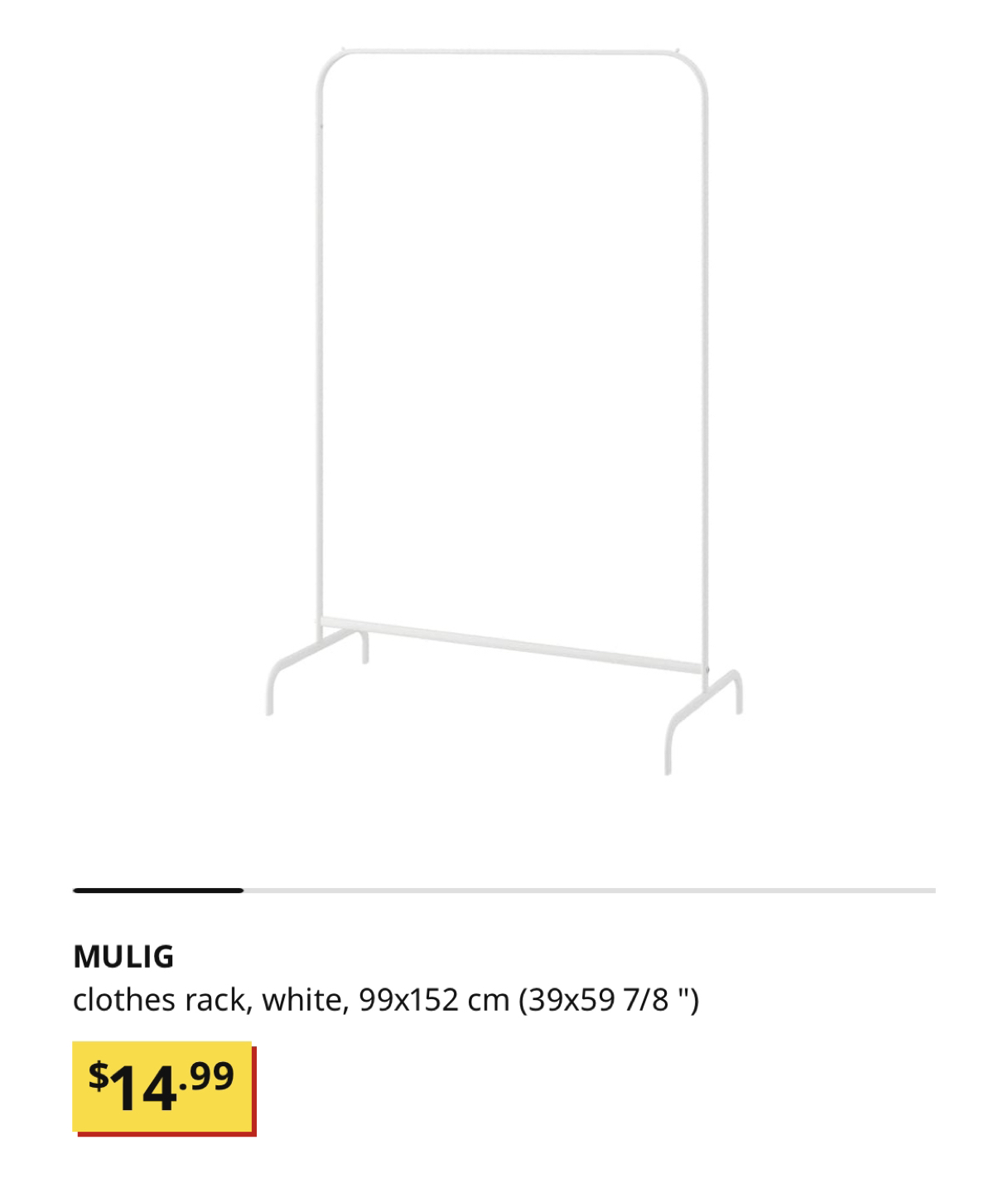 Ikea Mulig Clothes Rack White