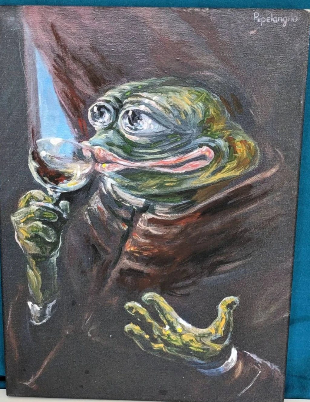 " Pepelangelo " canvas art . 15.75 x11.75 in. Final Reduction image indicator(3)