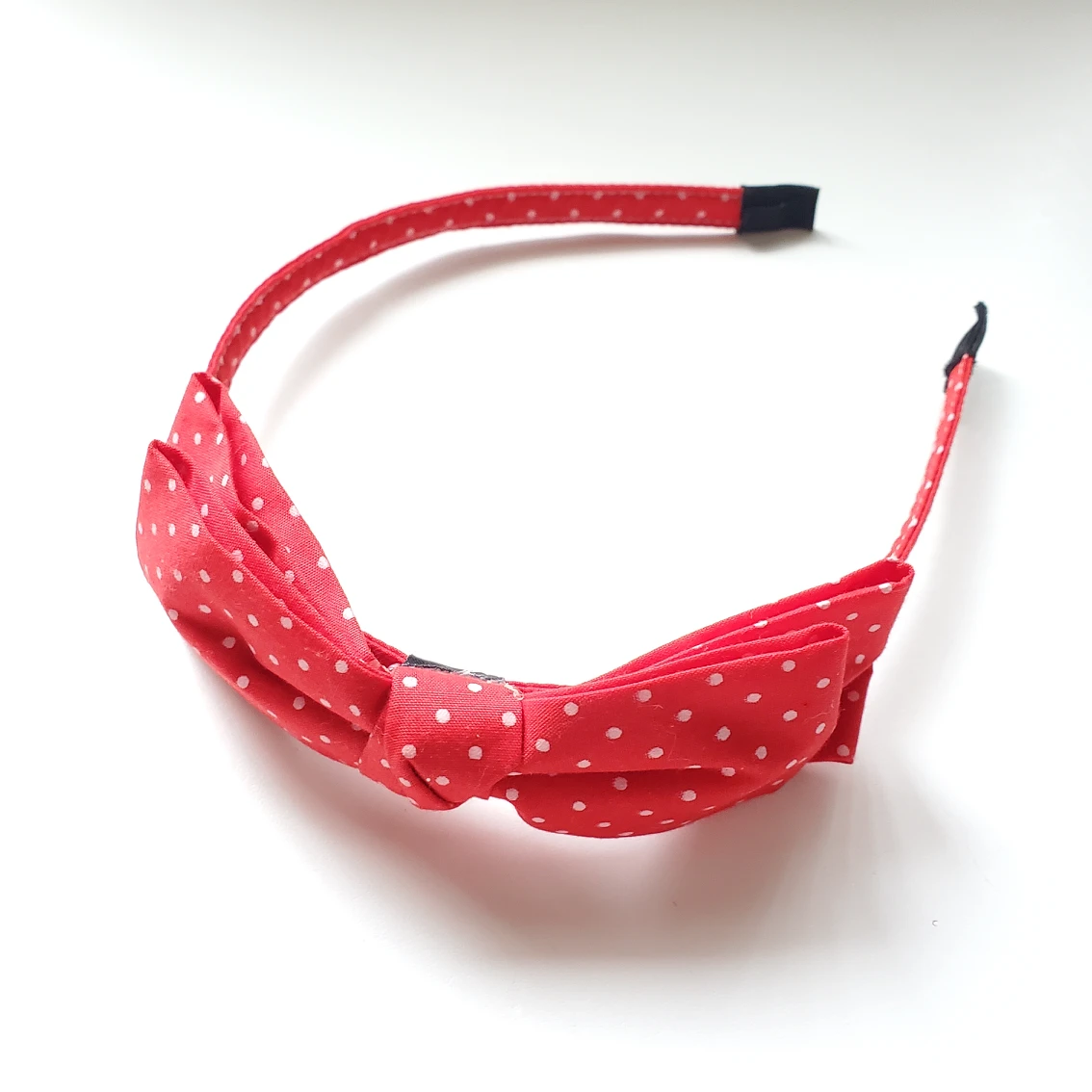 BNWOT Red white polka dot head band thumbnail