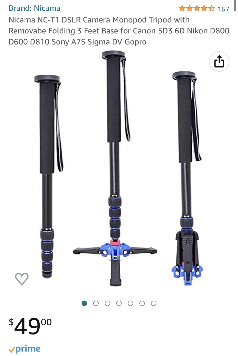 DSLR Tripod - without head base thumbnail