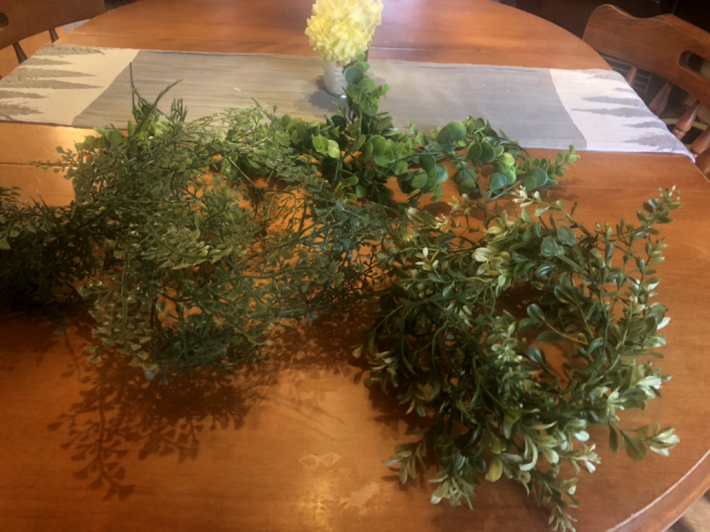 Wedding decor - good quality fake greenery (full garbage bag) thumbnail