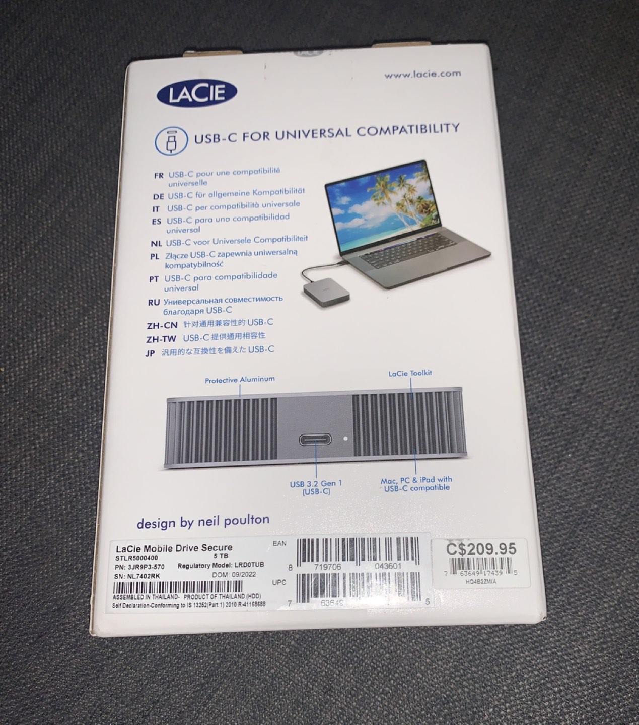 LACIE External Portable Hard Drive 5TB - photo 2