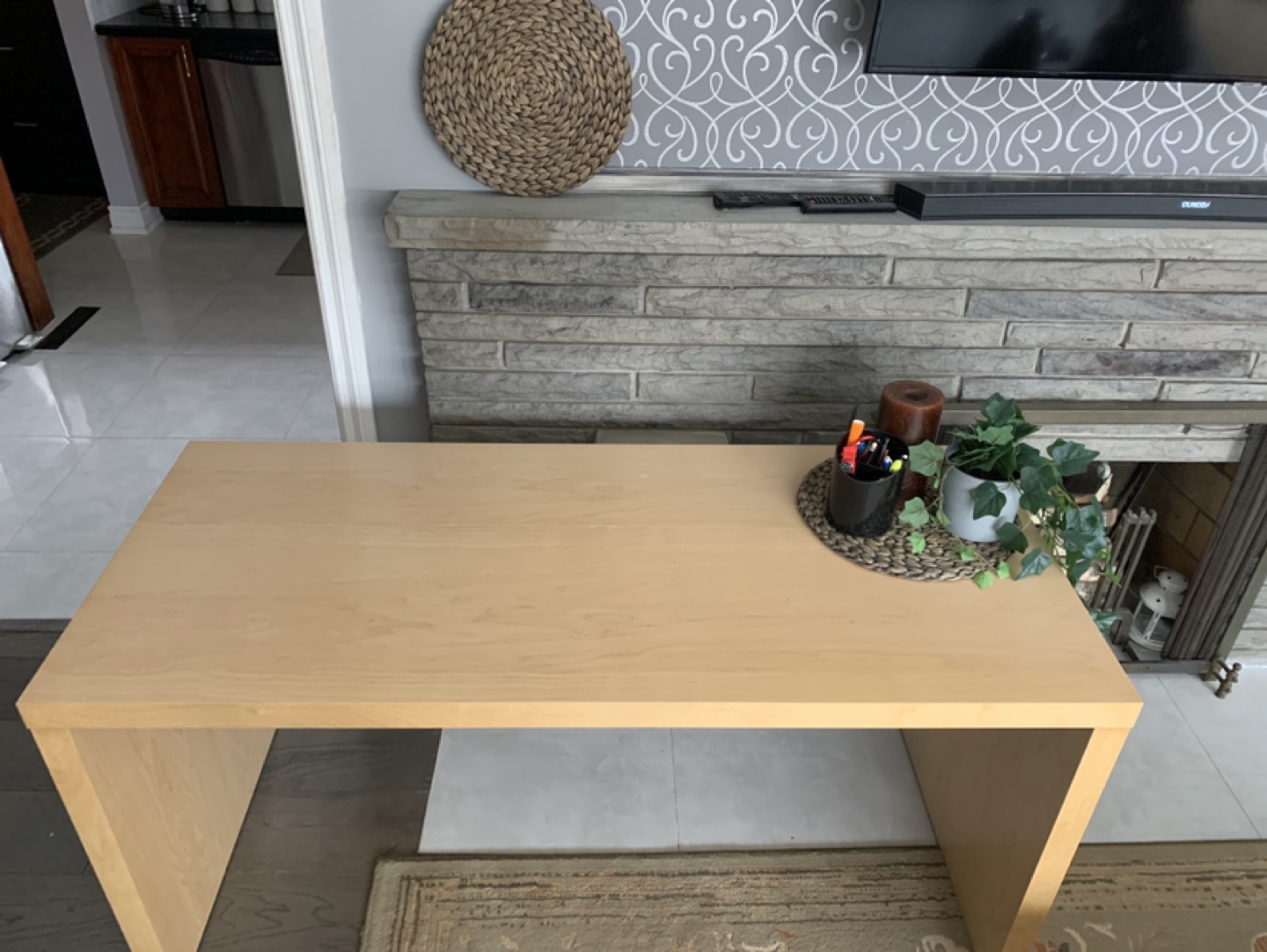 Office table/desk in the colour Oakwood - photo 4