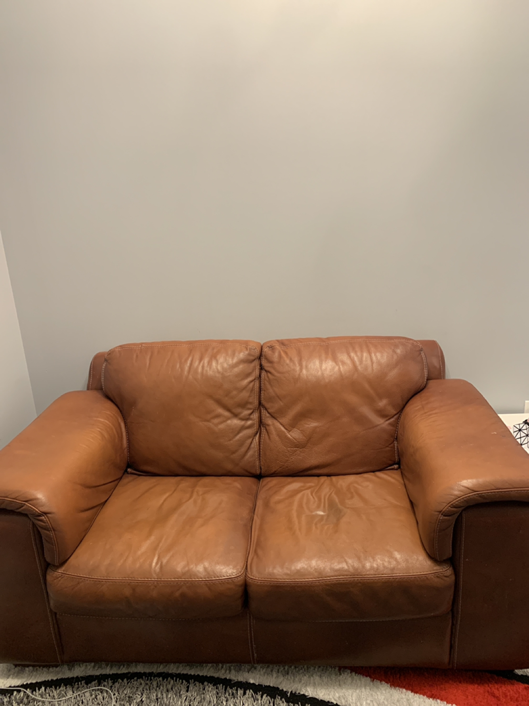 Leather 2 seater couch