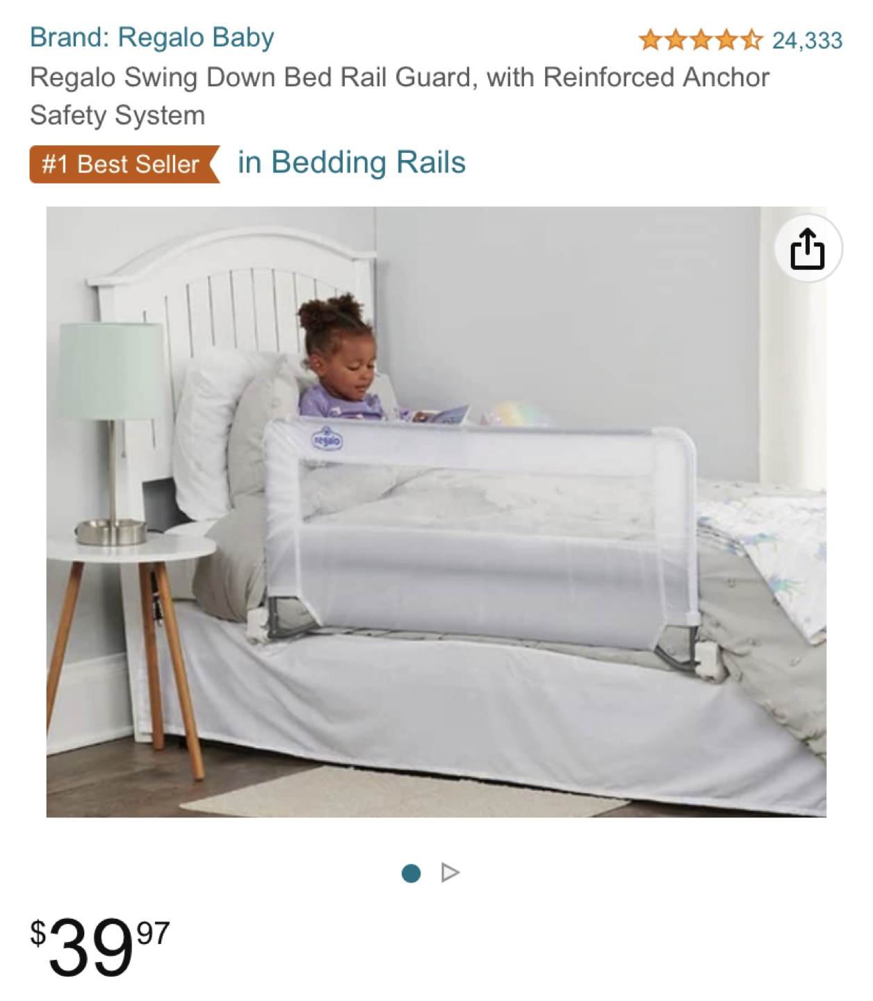 Regalo toddler bed rail thumbnail