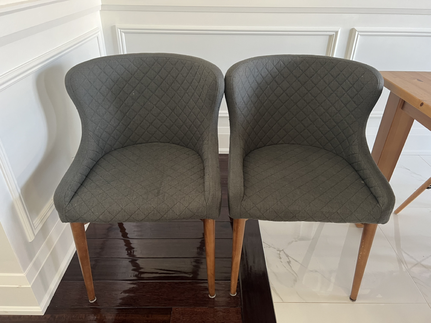 Two Fabric Accent Chairs thumbnail