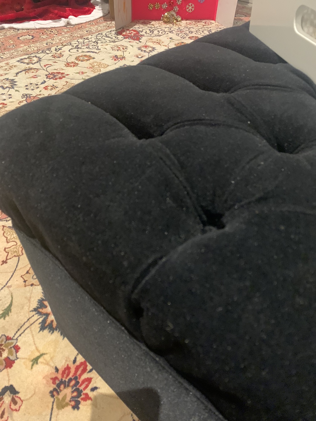 Black ottoman - photo 2