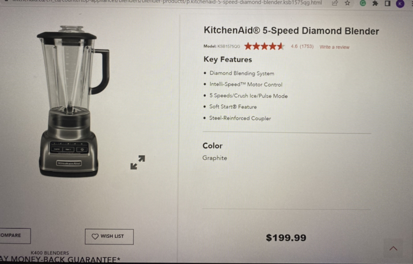 KitchenAid blender - photo 2