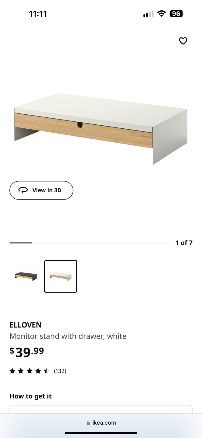 Monitor stand from Ikea